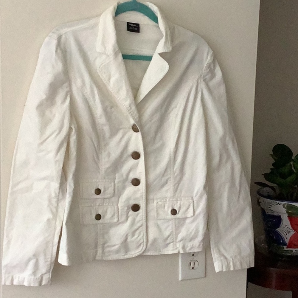 Tribal NWOT off white fine velour blazer